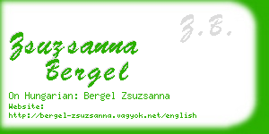zsuzsanna bergel business card